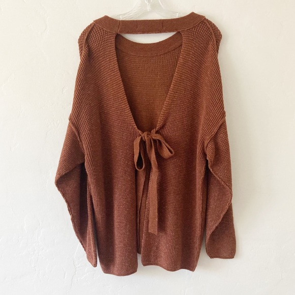 Free People Sweaters - Free People Beach Cali Open Back Slouchy Sweater